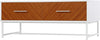 Tavolino-da-Caffè-con-2-Cassetti-e-Vano-Aperto-in-Legno-e-Metallo,-100x50x40cm,-Bianco-e-Marrone-ST4839-251ST4