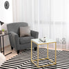 Tavolino-da-Caffè-per-Casa-e-Giardino-in-Metallo-con-Effetto-Marmo,-40x40x50cm,-Oro-PF584B-834GDPF5