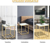 Tavolino-da-Caffè-per-Casa-e-Giardino-in-Metallo-con-Effetto-Marmo,-40x40x50cm,-Oro-PF584B-834GDPF5