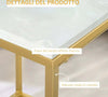 Tavolino-da-Caffè-per-Casa-e-Giardino-in-Metallo-con-Effetto-Marmo,-40x40x50cm,-Oro-PF584B-834GDPF5