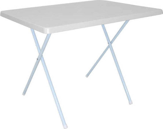 tavolino da campeggio pieghevole salvaspazio in pvc Bianco