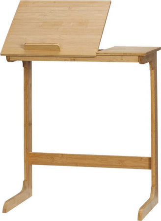 Tavolino-da-Divano-a-Forma-di-C-in-Legno-di-Bambù-con-Piano-Inclinabile-su-5-Livelli,-60x33x67cm-QD6839-614V00NDQD6