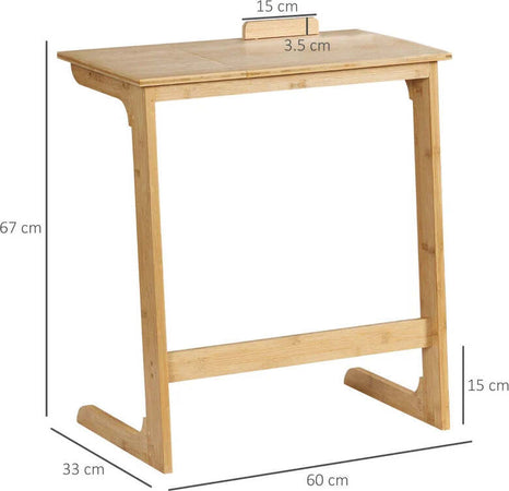 Tavolino-da-Divano-a-Forma-di-C-in-Legno-di-Bambù-con-Piano-Inclinabile-su-5-Livelli,-60x33x67cm-QD6839-614V00NDQD6