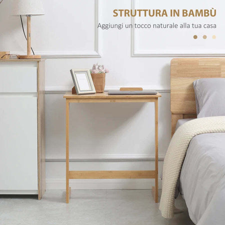 Tavolino-da-Divano-a-Forma-di-C-in-Legno-di-Bambù-con-Piano-Inclinabile-su-5-Livelli,-60x33x67cm-QD6839-614V00NDQD6