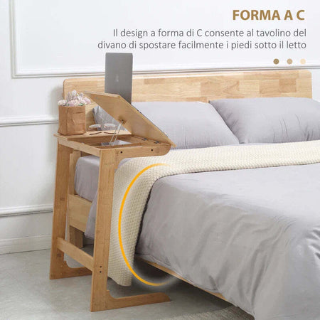 Tavolino-da-Divano-a-Forma-di-C-in-Legno-di-Bambù-con-Piano-Inclinabile-su-5-Livelli,-60x33x67cm-QD6839-614V00NDQD6