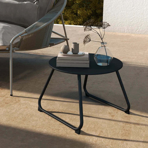 Tavolino-da-Esterni-Ø48x37-cm-in-Metallo-Nero-con-Piedini-Regolabili-KJ684G-311V00BKKJ6