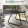 Tavolino-da-Esterni-Ø48x37-cm-in-Metallo-Nero-con-Piedini-Regolabili-KJ684G-311V00BKKJ6