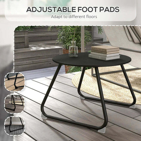 Tavolino-da-Esterni-Ø48x37-cm-in-Metallo-Nero-con-Piedini-Regolabili-KJ684G-311V00BKKJ6