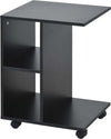 Tavolino-da-Salotto-a-C-con-2-Ripiani-Aperti-e-4-Ruote-Girevoli,-45x35x58-cm,-Nero-FG6833-779BKFG6