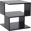Tavolino-da-Salotto-Basso-a-3-Ripiani,-Tavolino-da-Caffè-in-Legno,-Arredamento-Moderno-Salvaspazio,-Nero,-40x40x43cm-KJ5833-619BKKJ5