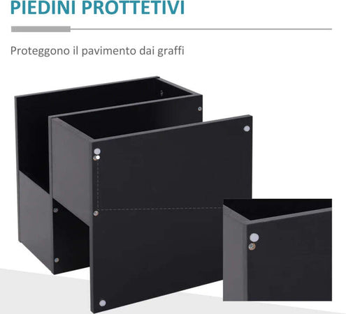 Tavolino-da-Salotto-Basso-a-3-Ripiani,-Tavolino-da-Caffè-in-Legno,-Arredamento-Moderno-Salvaspazio,-Nero,-40x40x43cm-KJ5833-619BKKJ5