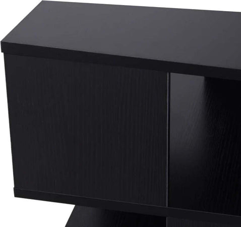 Tavolino-da-Salotto-Basso-a-3-Ripiani,-Tavolino-da-Caffè-in-Legno,-Arredamento-Moderno-Salvaspazio,-Nero,-40x40x43cm-KJ5833-619BKKJ5
