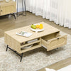 Tavolino-da-salotto-con-Cassetto-e-Gambe-in-Metallo-Stile-Boho,-100x59.5x44.3cm,-Naturale-HQ5839-692V00NDHQ5