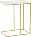 Tavolino-da-Salotto-con-Piano-Effetto-Marmo-e-Base-in-Metallo,-48x30.5x61cm,-Bianco-e-Oro-KJ884B-831KJ8