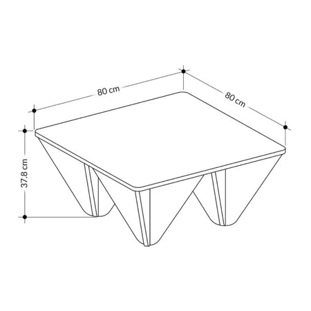Tavolino da salotto Diamond quadrato antracite