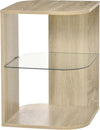 Tavolino-da-Salotto-Moderno-e-Multiuso-in-Legno-e-Vetro-per-Soggiorno-o-Camera,-40x40x56cm-BG7839-120NDBG7