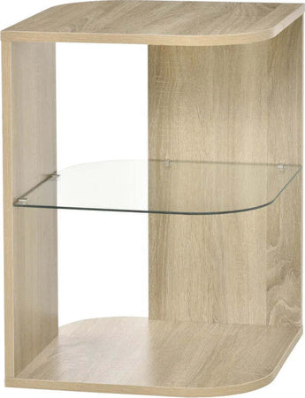 Tavolino-da-Salotto-Moderno-e-Multiuso-in-Legno-e-Vetro-per-Soggiorno-o-Camera,-40x40x56cm-BG7839-120NDBG7