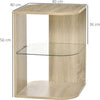 Tavolino-da-Salotto-Moderno-e-Multiuso-in-Legno-e-Vetro-per-Soggiorno-o-Camera,-40x40x56cm-BG7839-120NDBG7