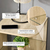 Tavolino-da-Salotto-Moderno-e-Multiuso-in-Legno-e-Vetro-per-Soggiorno-o-Camera,-40x40x56cm-BG7839-120NDBG7