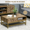 Tavolino-da-Salotto-Rettangolare-con-Cassetto-e-2-Ripiani-Aperti,-100x59x42.8cm-KW4839-368KW4