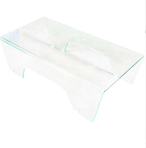 Tavolino fisso, in vetro trasparente, per arredamento interni 120 cm Casa e cucina/Arredamento/Studio/Mobiletti e credenze/Credenze Decor Space - Altamura, Commerciovirtuoso.it