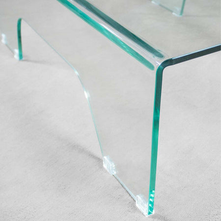 Tavolino fisso, in vetro trasparente, per arredamento interni 120 cm Casa e cucina/Arredamento/Studio/Mobiletti e credenze/Credenze Decor Space - Altamura, Commerciovirtuoso.it