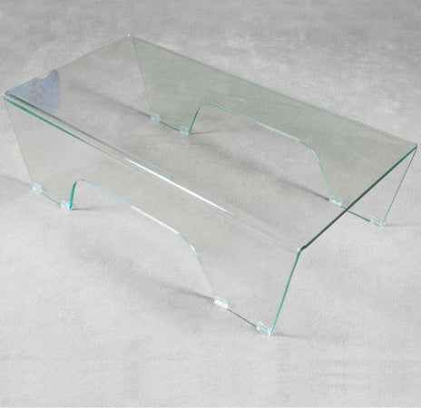 Tavolino fisso, in vetro trasparente, per arredamento interni 120 cm Casa e cucina/Arredamento/Studio/Mobiletti e credenze/Credenze Decor Space - Altamura, Commerciovirtuoso.it