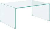 Tavolino fisso, in vetro trasparente, per arredamento interni Casa e cucina/Arredamento/Studio/Mobiletti e credenze/Credenze Decor Space - Altamura, Commerciovirtuoso.it