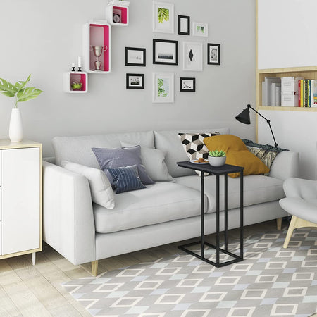 Tavolino laterale da divano in metallo con piano in legno h 58 cm Casa e cucina/Arredamento/Soggiorno/Tavoli e tavolini/Console e tavoli da divano Decor Space - Altamura, Commerciovirtuoso.it