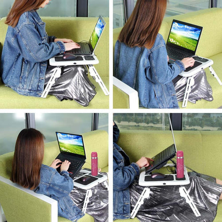 TAVOLINO PC SUPPORTO PIEGHEVOLE NOTEBOOK COMPUTER TAVOLO BASE CON VENTOLE Elettronica/Informatica/Accessori/Accessori per PC portatili/Ventole e basi di raffreddamento esterno/Basi di raffreddamento Trade Shop italia - Napoli, Commerciovirtuoso.it