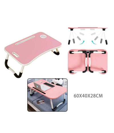 Tavolino Pieghevole Rosa Supporto Per Computer Portatile Laptop Salvaspazio Casa
