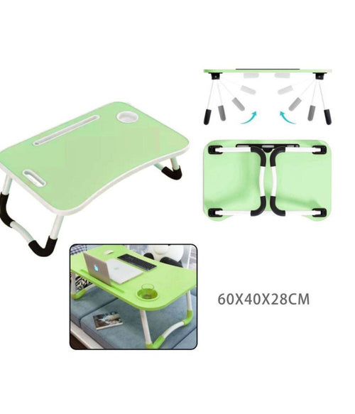 Tavolino Pieghevole Verde Supporto Computer Portatile Laptop Salvaspazio Casa