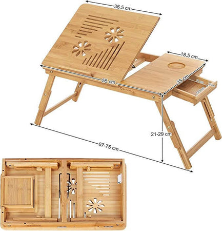 Tavolino Porta Laptop In Bambù Pieghevole, Vassoio Per Pc Notebook Da Letto Casa e cucina/Arredamento/Soggiorno/Tavoli e tavolini/Tavolini da caffè Liquidator Italia - Nicosia, Commerciovirtuoso.it