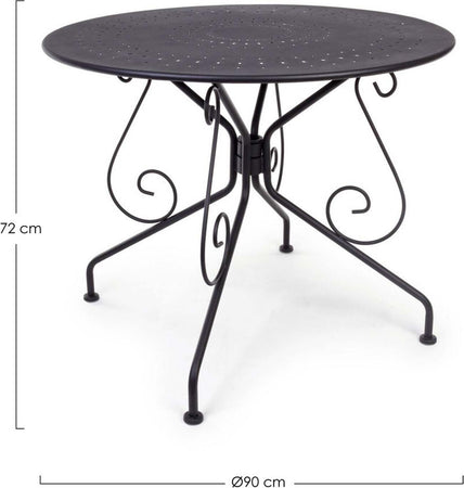 Tavolino tondo Etienne colorato in acciaio da giardino e bar per esterno Giardino e giardinaggio/Arredamento da giardino e accessori/Tavoli e tavolini/Tavoli standard Decor Space - Altamura, Commerciovirtuoso.it