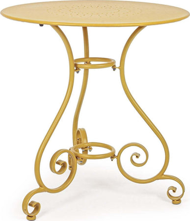 Tavolino tondo Etienne colorato in acciaio da giardino e bar per esterno Giardino e giardinaggio/Arredamento da giardino e accessori/Tavoli e tavolini/Tavoli standard Decor Space - Altamura, Commerciovirtuoso.it