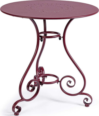 Tavolino tondo Etienne colorato in acciaio da giardino e bar per esterno Giardino e giardinaggio/Arredamento da giardino e accessori/Tavoli e tavolini/Tavoli standard Decor Space - Altamura, Commerciovirtuoso.it
