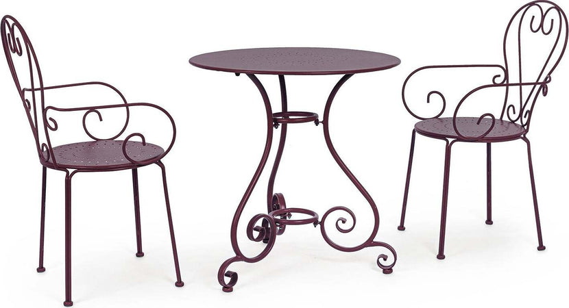 Tavolino tondo Etienne colorato in acciaio da giardino e bar per esterno Giardino e giardinaggio/Arredamento da giardino e accessori/Tavoli e tavolini/Tavoli standard Decor Space - Altamura, Commerciovirtuoso.it