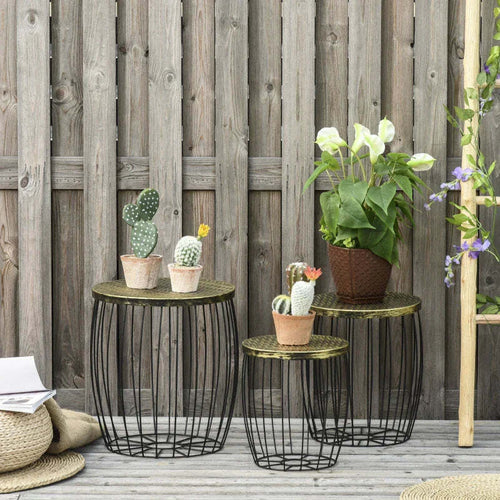 Tavolino,Set-da-Giardino-Esterno,-3-Tavolini-da-Balcone-Impilabili,-Arredamento-da-Giardino-Stile-Industriale-in-Metallo-Nero-JH384B-488JH3