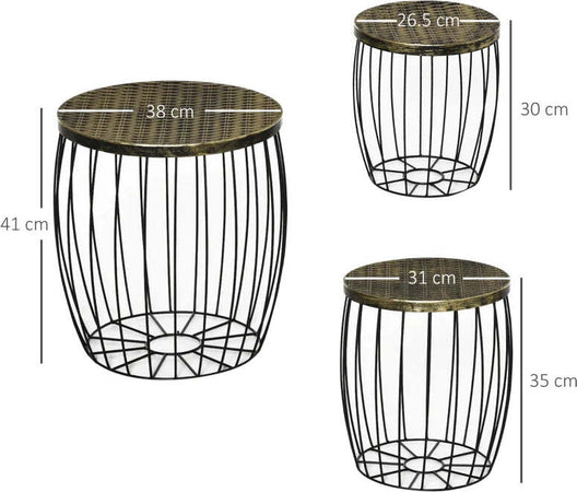 Tavolino,Set-da-Giardino-Esterno,-3-Tavolini-da-Balcone-Impilabili,-Arredamento-da-Giardino-Stile-Industriale-in-Metallo-Nero-JH384B-488JH3