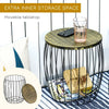 Tavolino,Set-da-Giardino-Esterno,-3-Tavolini-da-Balcone-Impilabili,-Arredamento-da-Giardino-Stile-Industriale-in-Metallo-Nero-JH384B-488JH3