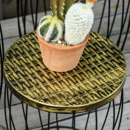 Tavolino,Set-da-Giardino-Esterno,-3-Tavolini-da-Balcone-Impilabili,-Arredamento-da-Giardino-Stile-Industriale-in-Metallo-Nero-JH384B-488JH3