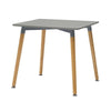 Tavolo moderno Lione 80 x 80 cm in legno Grigio con piedi naturali