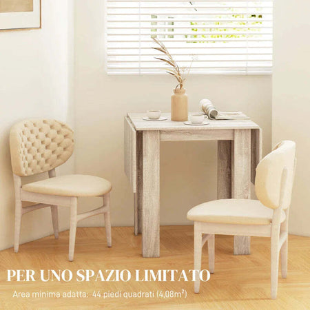 Tavolo-a-Ribalta-per-4-Persone-max-Impermeabile-e-Antigraffio,-in-Truciolato,-140x70x75-cm,-color-Rovere-WT883A-110V80AKWT8