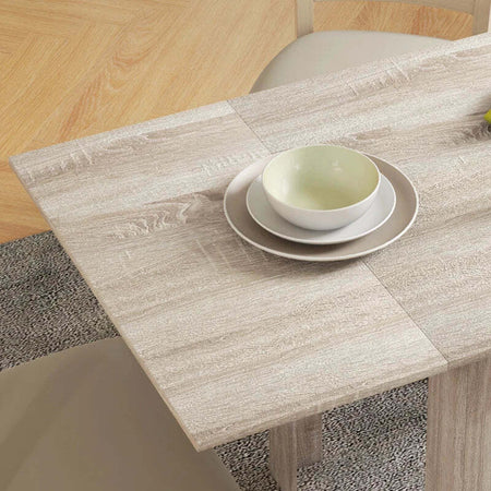 Tavolo-a-Ribalta-per-4-Persone-max-Impermeabile-e-Antigraffio,-in-Truciolato,-140x70x75-cm,-color-Rovere-WT883A-110V80AKWT8