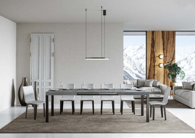 Tavolo-allungabile-90x120/224-cm-Everyday-telaio-Antracite