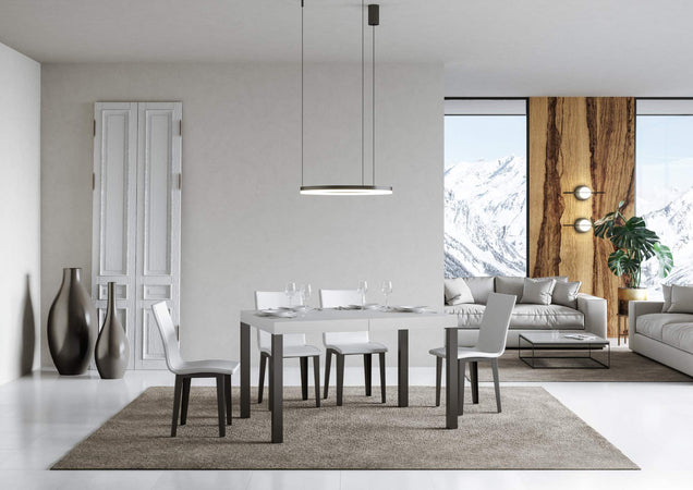 Tavolo-allungabile-90x120/224-cm-Everyday-telaio-Antracite
