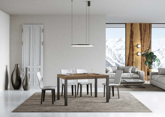 Tavolo-allungabile-90x120/224-cm-Everyday-telaio-Antracite