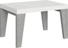 Tavolo-allungabile-90x130/234-cm-Naxy-Mix-piano-Bianco-Frassino---gambe-Noce