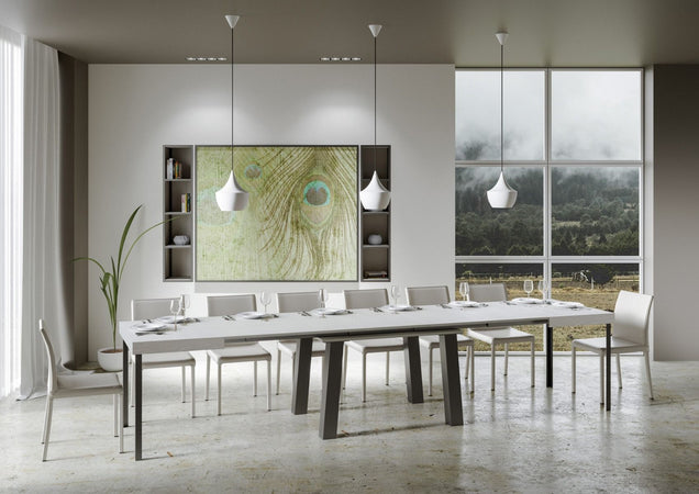 Tavolo-allungabile-90x130/390-cm-Bridge-telaio-Antracite-Itamoby