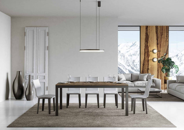 Tavolo-allungabile-90x160/264-cm-Everyday-Evolution-telaio-Antracite